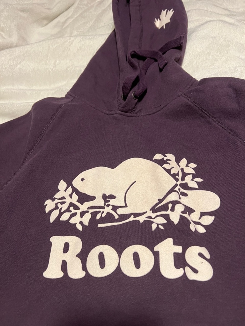 Purple Roots Hoodie with White Beaver Logo